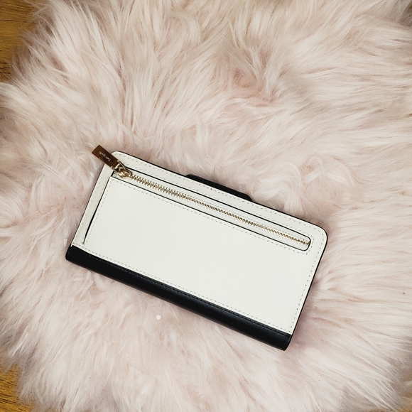 NWT KATE SPADE OH SNAP CAMERA LARGE SLIM BIFOLD WALLET $199 PARCHMENT MULTI - Picture 2 of 6